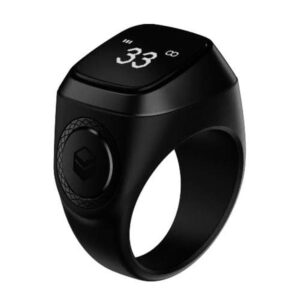 Smart Tasbih Zikr Ring - Black 60% off